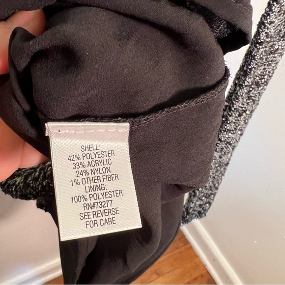 Apt. 9 Asymmetrical Crewneck Sequin Sweater Black Gray - Picture 13 of 14